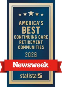 Newsweek America's Best Continuing Care Retirement Community award badge