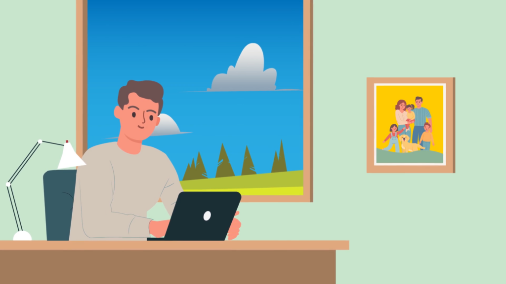 animated image of a man working at a computer